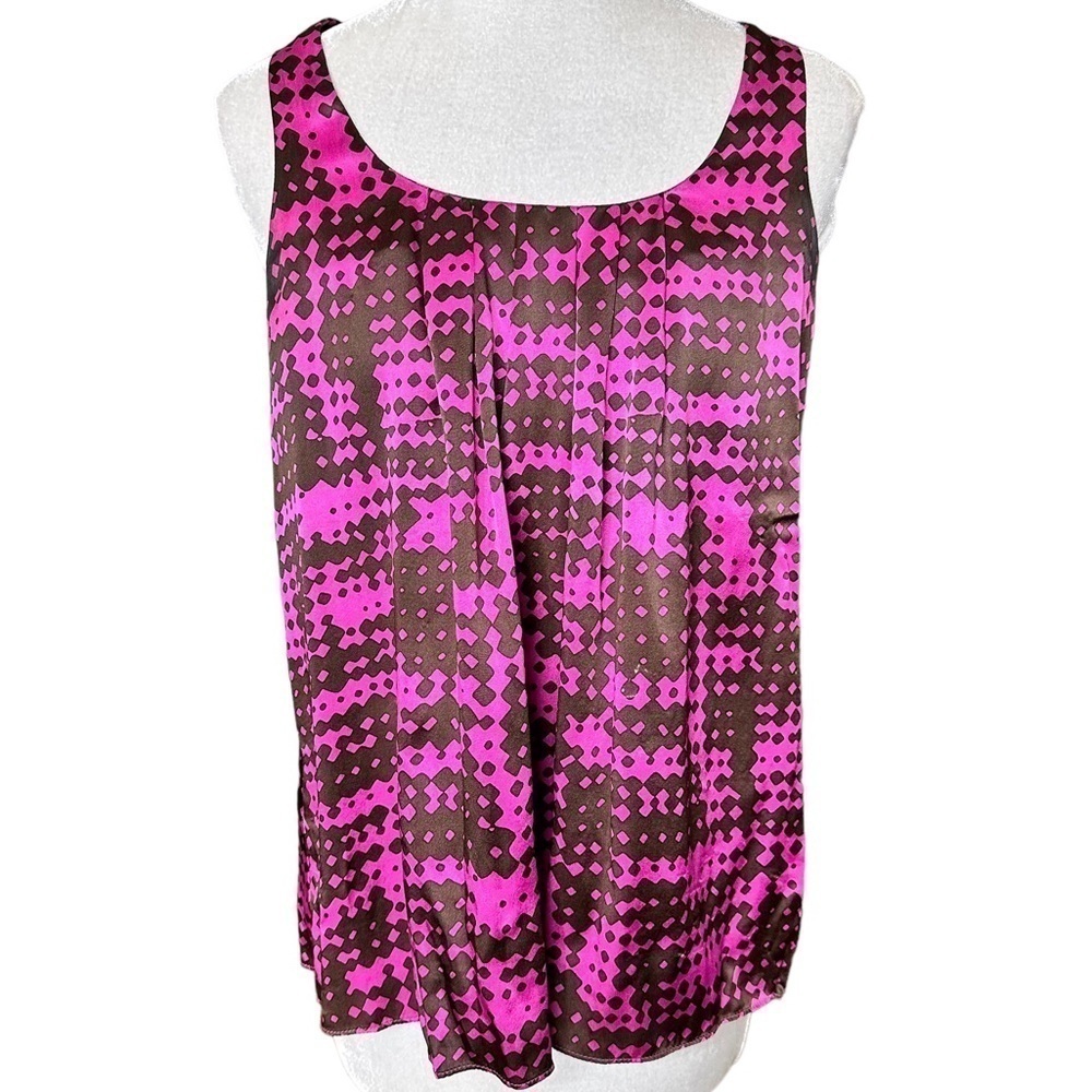 Alice & Trixie Silk Geometric Blouse Top. Size Small
